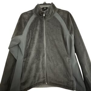REI Jacket Women's XL Full Zip Long Sleeve Outdoors Black Fleece polartec Casual